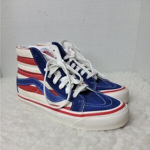 Vans Patriotic USA Anaheim Sk8-Hi 38 DX Women's Size 6.5 Skate Athletic Shoes